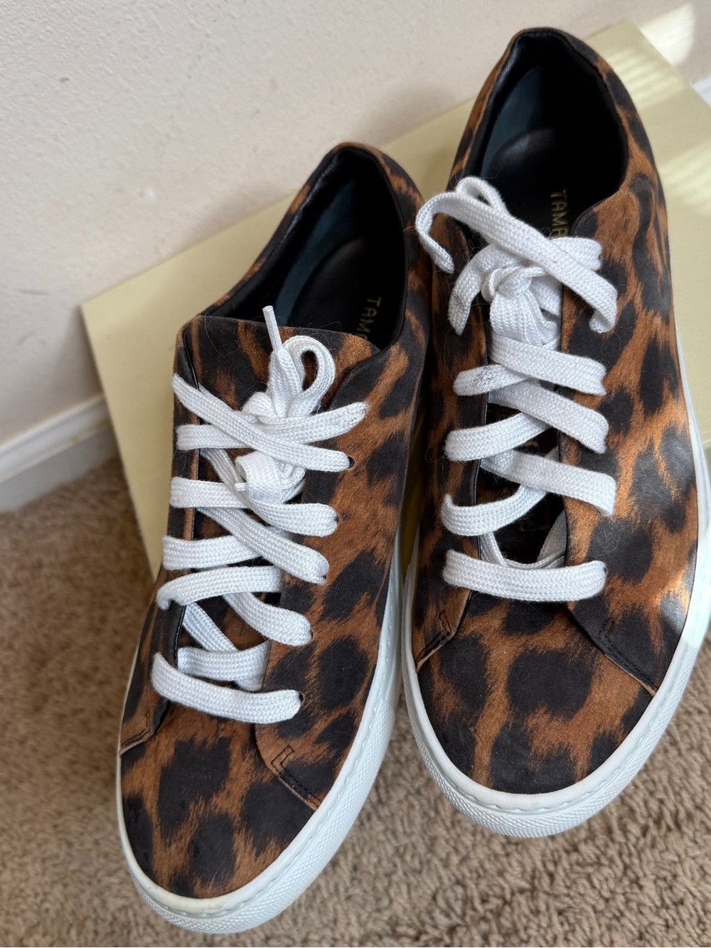 Tamara Mellon Black Leather Insole Sneaker